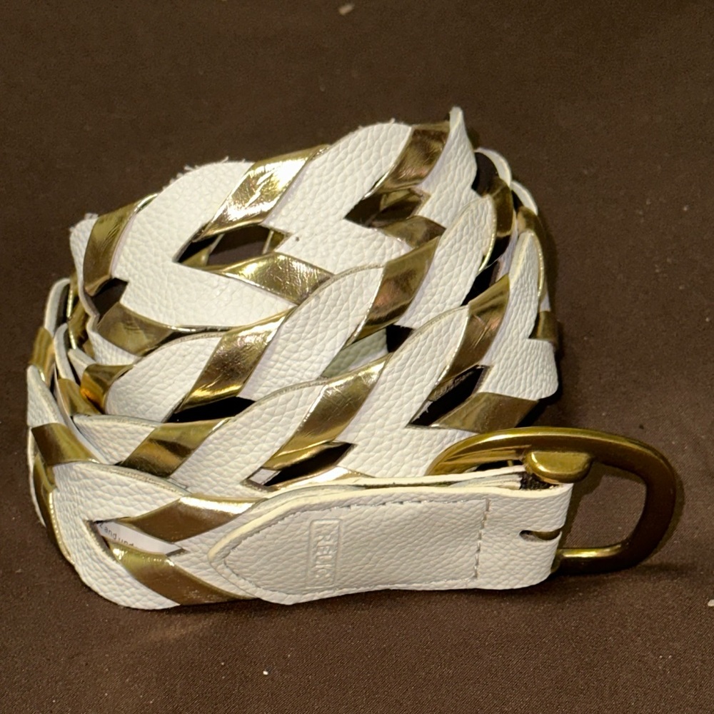 NWT: women’s RELIC White & Gold Braided Belt